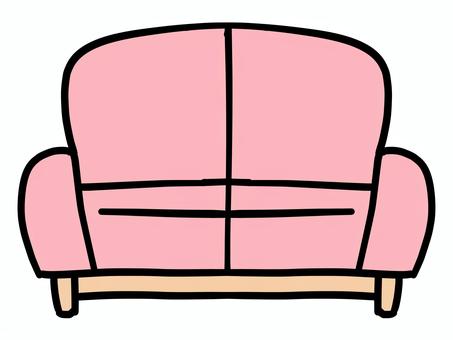 Pink sofa illustration material, sofa, pink, furniture, JPG and PNG