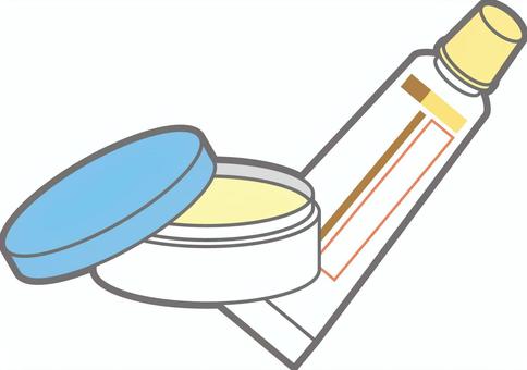 塗り薬 塗り薬,軟膏,クリーム,外用薬,皮膚外用剤,薬,腫れ,痒み,かぶれ,皮膚炎のイラスト素材