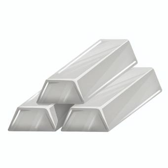 銀のインゴット 銀,シルバー,インゴット,銀の延棒,金属,資材,資源,買取,貴重品,貴金属のイラスト素材