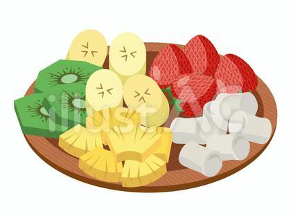 フルーツとマシュマロの盛り合わせ