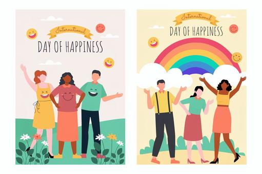 Illustration, happy people, happy new year, celebrate, 