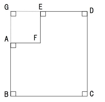 二つの四角形の面積補助線 小学生,算数,図形,テスト,中学受験,補助線,四角,面積のイラスト素材
