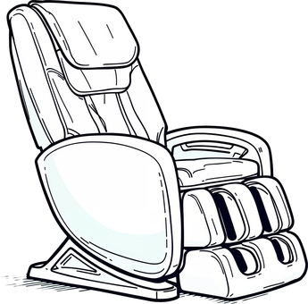 未来的デザインのマッサージチェア