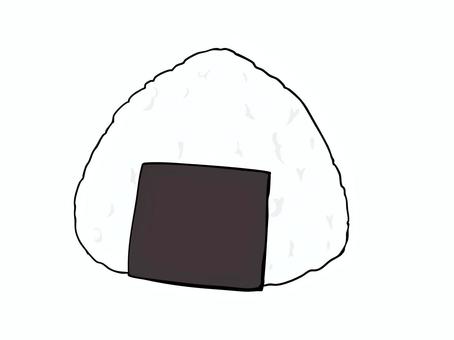 おにぎり おにぎり,おむすび,握り飯,米,のり,食べ物,主線あり,イラスト素材,広告,チラシのイラスト素材