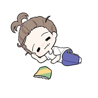寝転がりながらお菓子を食べるひもの女 人,人物,ズボラ,女,ダサい,ボサボサ,かわいい,部屋着,ジャージ,食べるのイラスト素材