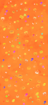 ハロウィンのスマホ壁紙37 ハロウィン,ジャックオランタン,背景,オレンジ,秋,スマホ,壁紙,可愛い,イメージ,縦長のイラスト素材