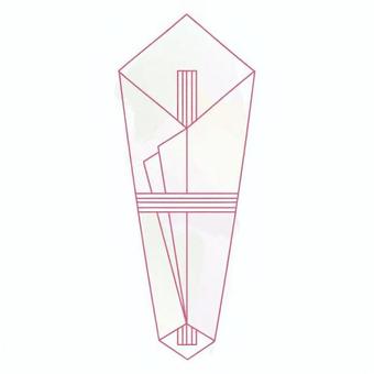 祈りのし 熨斗,水引,包装,紙,日本,正月飾り,贈答品,白色,赤色,シンプルのイラスト素材