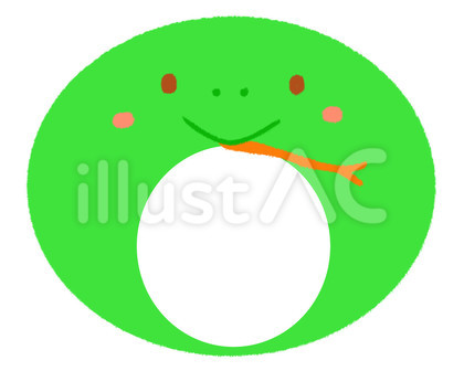 蛇に変身できる顔写真合成用のイラスト