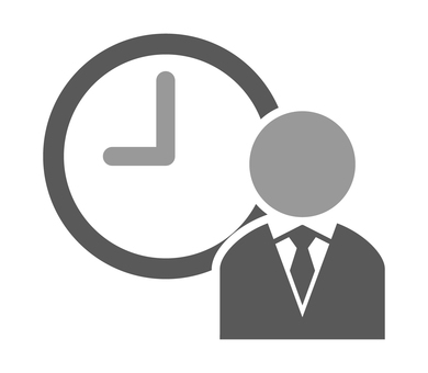 ネクタイの人と時計 人物,時計,時間,ビジネス,スーツ,ネクタイ,会社員,アイコン,出勤,労働のイラスト素材