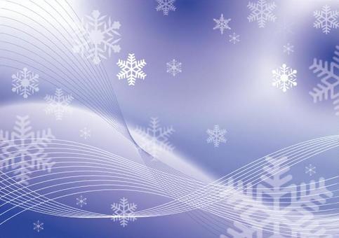 Blue wave and snowflake winter background, , JPG and AI