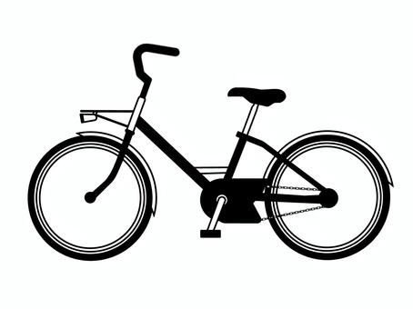 自転車＆自転車マーク 自転車,乗り物,2輪車,チャリ,チャリンコ,ママチャリ,マーク,貼り紙,ポスター,掲示のイラスト素材