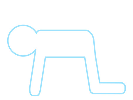 ヨガ・体操・四つん這いのポーズの人物 四つん這い,棒人間,人物,アイコン,ピクトグラム,ポーズ,ヨガ,体操,エクササイズ,ストレッチのイラスト素材