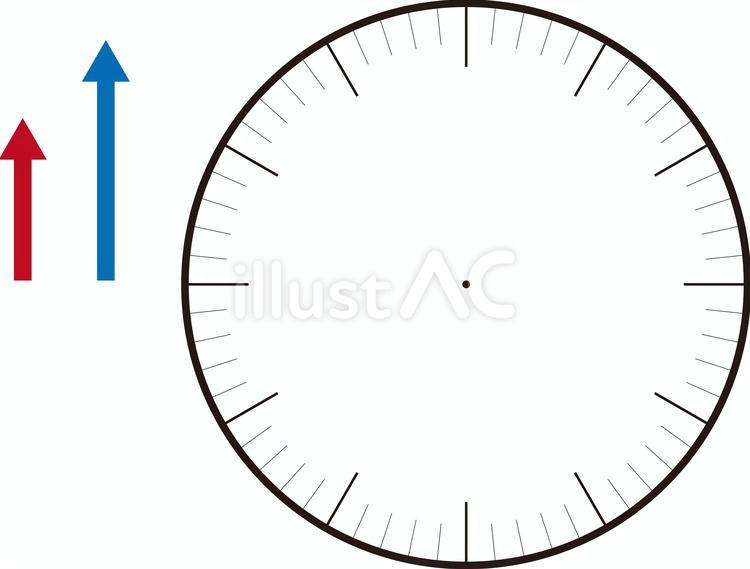 アナログ時計_文字なし 分刻み,教育,時間割のイラスト素材