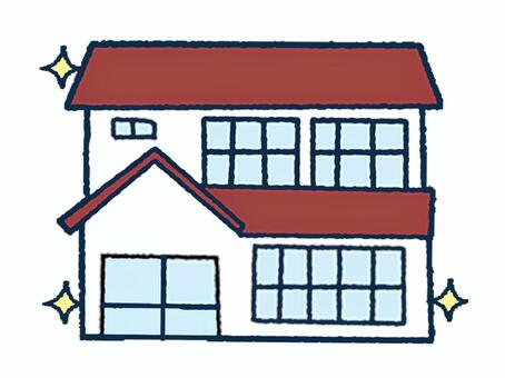マイホーム マイホーム,家,新築,pop調,手描き,挿絵,ワンポイント,素材,商用可,無料のイラスト素材