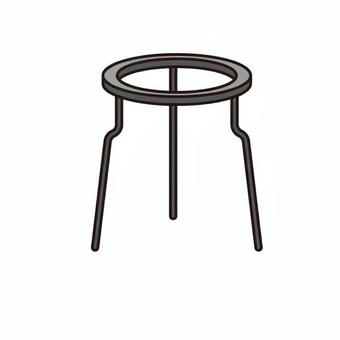 三脚 三脚台,加熱器具,実験器具,理科,理科実験,器具固定,金属器具,ガスバーナー用,学校教材,支持具のイラスト素材