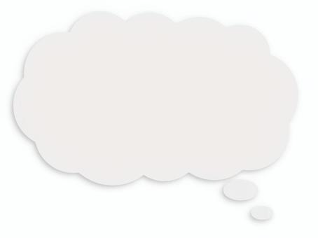 吹き出し（モコモコ・グレー・影） 吹き出し,ふきだし,フキダシ,グレー,灰色,影,影付き,影あり,モコモコ,ふわふわのイラスト素材