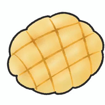 メロンパンのイラスト パン,メロンパン,メロン,パン屋,ベーカリー,朝食,主食,炭水化物,おいしい,焼きたてのイラスト素材