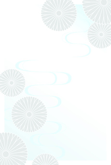 シンプルな喪中はがきbほんのり色付き 喪中はがき,喪中ハガキ,菊,水,流れ,川,喪中,ハガキ,はがき,ポストカードのイラスト素材