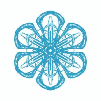 雪の結晶_単体4 雪,キラキラ,結晶,クリスマス,xmas,christmas,手描き,綺麗,冬,輝きのイラスト素材