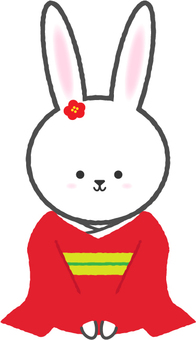 Illustration, rabbit, lunar month, greeting, 