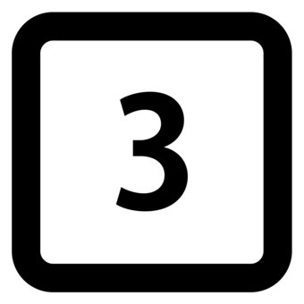 キーボードの「３」 パソコン,キーボード,キー,アイコン,３のイラスト素材