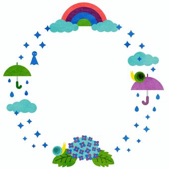 Illustration, frame, rainy season, rain, JPG, PNG and AI