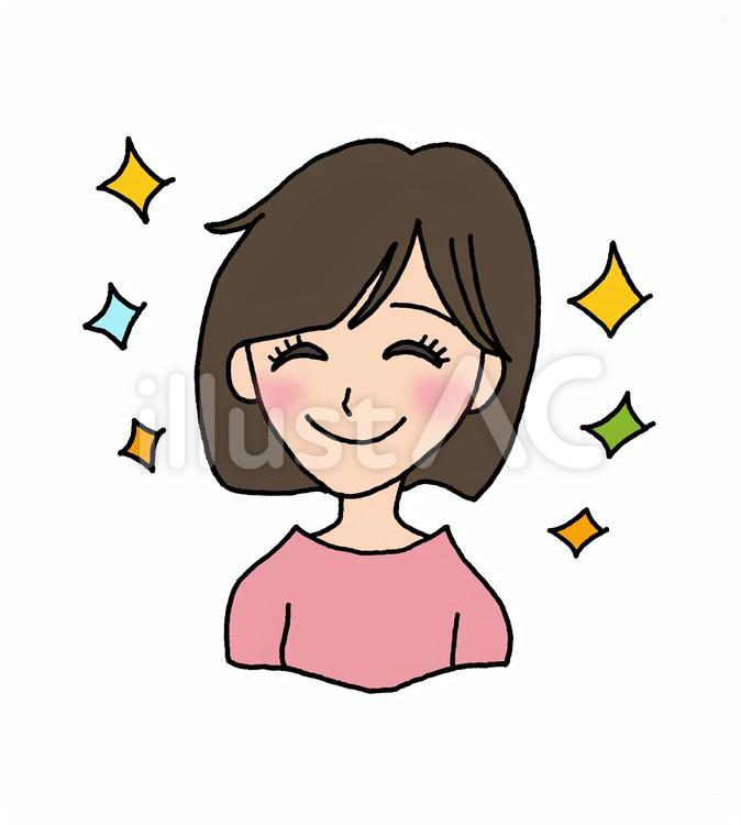 笑顔！ 女性,女の子,笑顔のイラスト素材