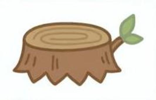 シンプルな切り株のイラスト素材