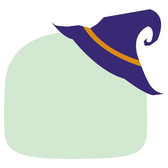 Halloween witch frame ②, JPG, PNG and EPS Halloween witch frame ②, tiny, white back, simple, JPG, PNG and EPS