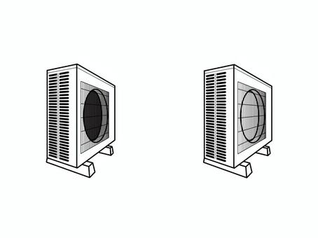 室外機 室外機,セット,室外,屋外,エアコン,クーラー,空調,冷房,暖房,電気のイラスト素材
