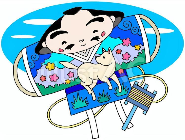 戌年・年賀用イラスト.39 犬,いぬ,イヌのイラスト素材