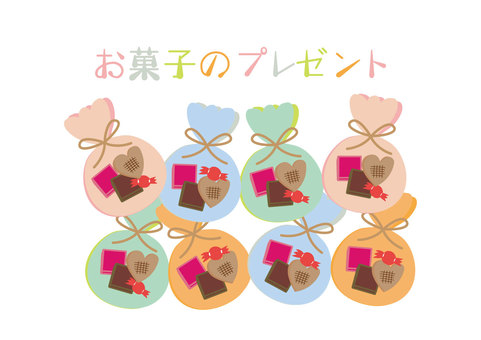Illustration, sweets, present, wrapping, 