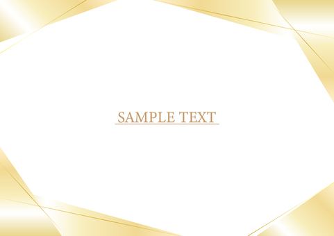 お洒落なフレーム クリスマス,金色,フレーム,ゴールド,メタリック,シンプル,かっこいい,お洒落,金属,豪華のイラスト素材