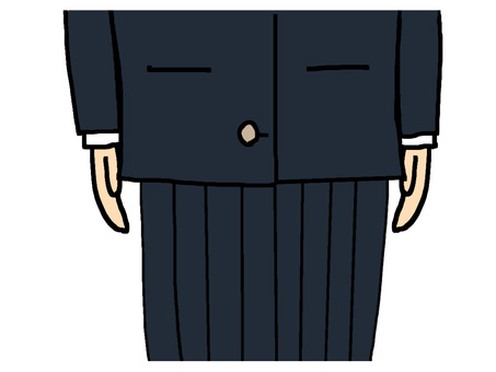 制服 制服,学生服,スカート,学生,pop調,手描き,挿絵,ワンポイント,素材,商用可のイラスト素材