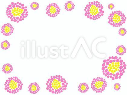 点描の花フレーム