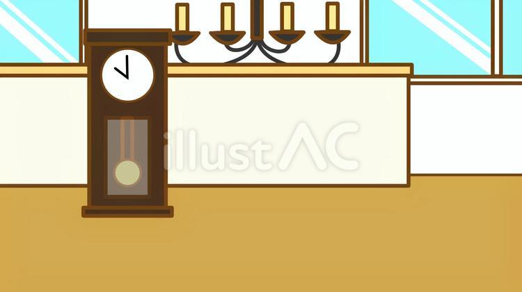 屋敷の廊下 豪邸,屋敷,背景のイラスト素材
