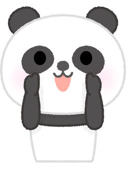 パンダおーい パンダ,呼ぶ,大声,叫ぶ,熊,白黒,動物のイラスト素材