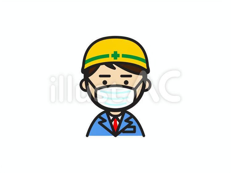 マスクをした現場監督のイラスト 男性 イラスト No 2808 無料イラストなら イラストac マスクをした現場監督のイラスト 男性 イラスト No 2808 無料イラストなら イラストac