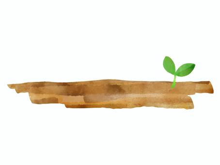 小さな双葉(水彩・絵本風) 小さな双葉(水彩・絵本風) 双葉,植物,芽,地面,かわいい,手書き,手描き,ベクター,水彩,絵本風のイラスト素材