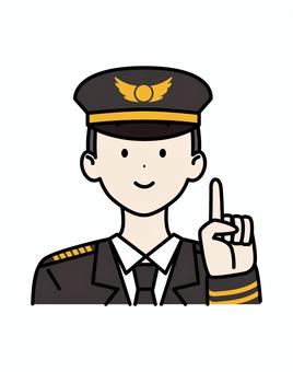男性パイロットブレザーポイント パイロット,操縦士,飛行士,帽子,制服,ベクター,イラスト,職業,男性,男のイラスト素材