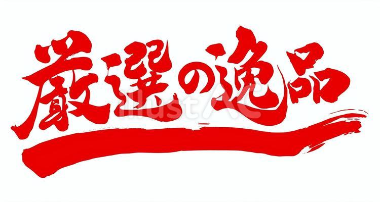 厳選の逸品 筆文字,厳選,文字のイラスト素材