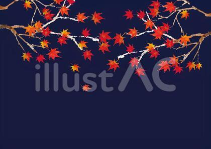 《水彩風》紅葉5