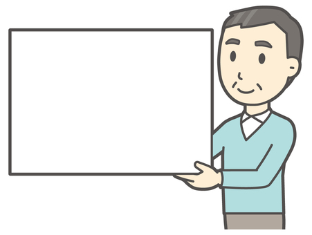 ニット中年男性-560-バスト  ニット中年男性-560-バスト ボード,おじさん,男性,中年,お父さん,パパ,シニア,ミドルエイジ,人物,かわいいのイラスト素材