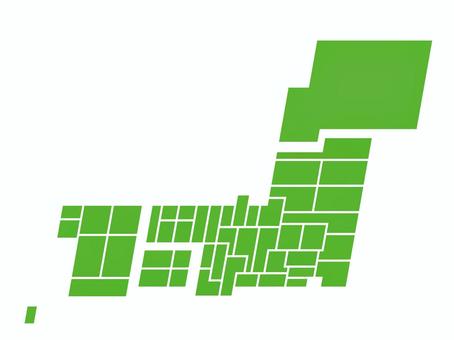 直線で表現したシンプルな日本地図