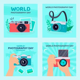 World Photography Day set (hands taking photos), JPG, PNG and AI World Photography Day set (hands taking photos), world photo day, photographer, camera, JPG, PNG and AI
