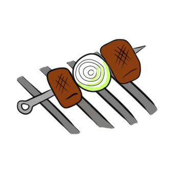 barbecue, barbecue, meat, onion, JPG and PNG