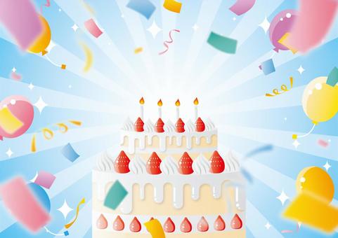 爽やかでポップな誕生日の背景素材