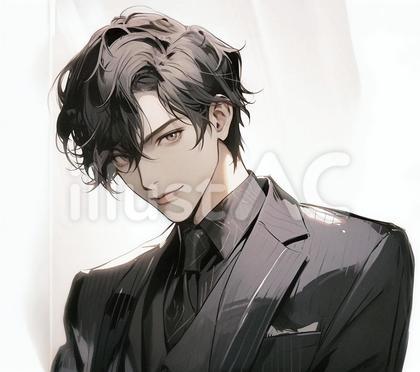 ブラックスーツの男性