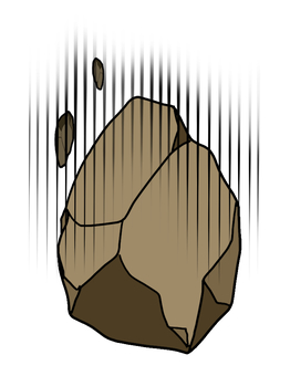 落石 落石,岩,危険,落下,石,茶色,スピード,勢いのイラスト素材
