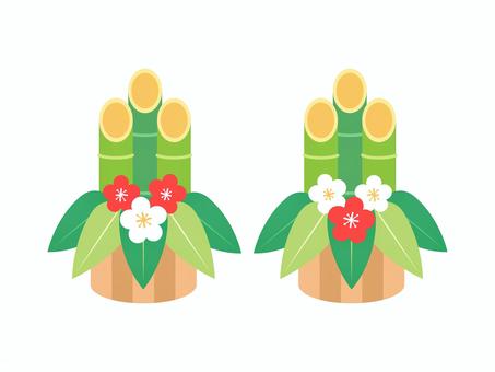 門松のアイコン/ミニ シンプルベクター,シンプル,かわいい,アイコン,ベクター,お正月,門松のイラスト,門松,正月,新年のイラスト素材